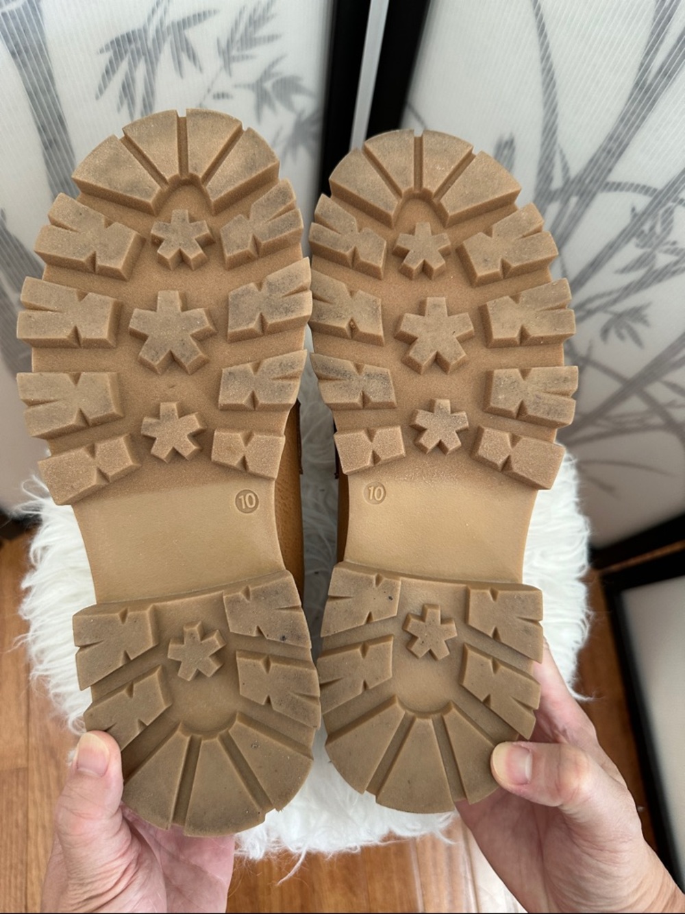 Steve Madden Tan Leather Penny Loafers with Moc Toe Stitching - Picture 9 of 12